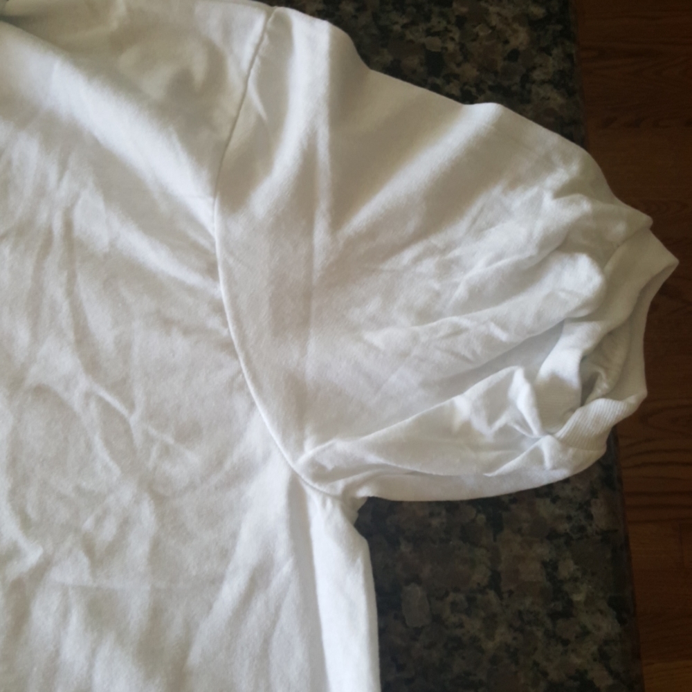 Hanes small 34-36 men's white polo button shirt - Picture 3 of 5